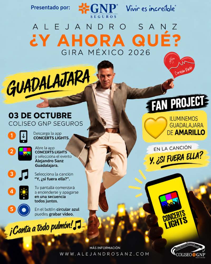 Fan project Alejandro Sanz Guadalajara — iluminemos Guadalajara de amarillo