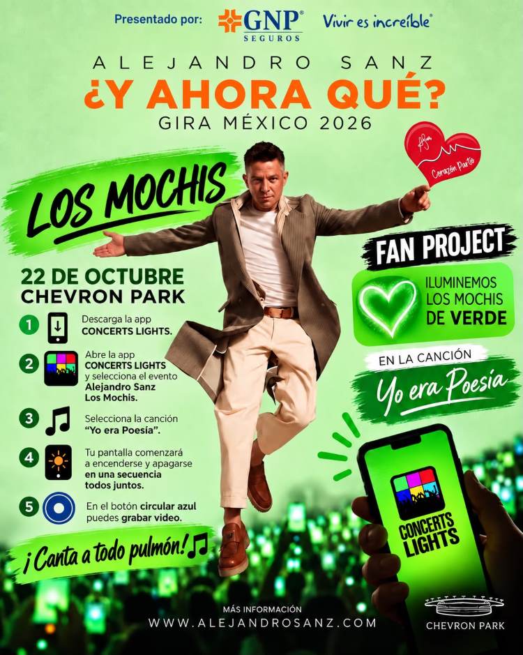 Fan project Alejandro Sanz Los Mochis — iluminemos Los Mochis de morado